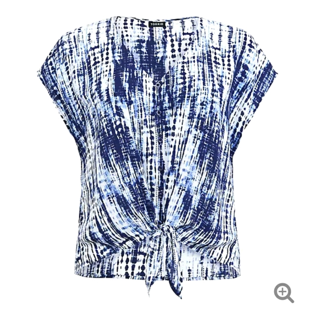 Tie Dye Top with Tie Front